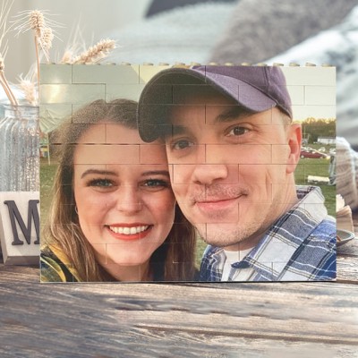 Personalised Rectangle Shaped Building Block Gift for Couples Valentine's Day Gift for Her