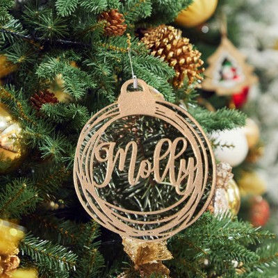 Personalised Wooden Name Christmas Tree Ornament