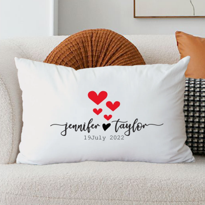 Personalised Wedding Gift Pillow Customise Couple Pillow Love Gift for Wife Valentine's Day Gift