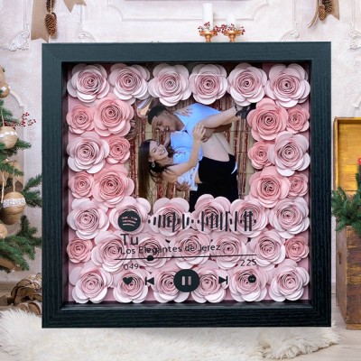 Personalised Spotify Music Shadowbox Love Gift for Wife Valentine's Day Gift for Girlfriend