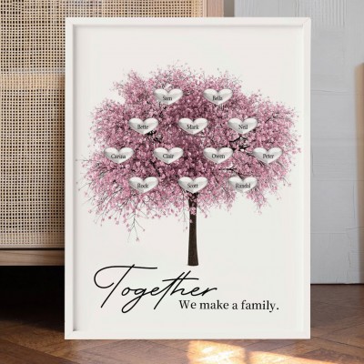 Custom Family Tree Frame Together We Make A Family Keepsake Gifts Christmas Gifts for Mum Grandma