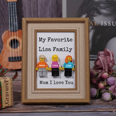 Personalised Family Tiny Figure Frame For Mother's Day Gift