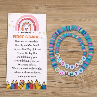 First Day of First Grade Mummy and Me Matching Bracelet Back to School Gifts