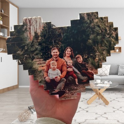 Personalised Photo Building Block for Family Anniversary Gift for Wife Husband Love Gift for Her
