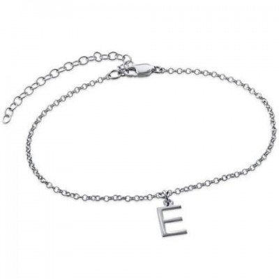 Personalised Uppercase Classic Anklet Length Adjustable