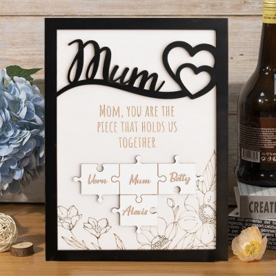 Custom Wooden Family Sign With Name Present For Mum Grandma Mother's Day Gift With Love Ideas