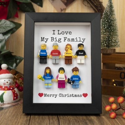 Personalised Family Tiny Figure Frame For Christmas Gift