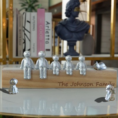 Personalised Engraved Sculpture Figurines Wood Birthday Anniversary Gift For Grandma Mum
