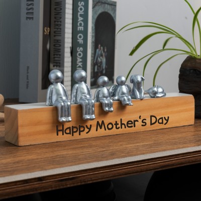 Mother's Day Sculpture Figurines Personalised Family Gift  Love Gift for Grandma Mum