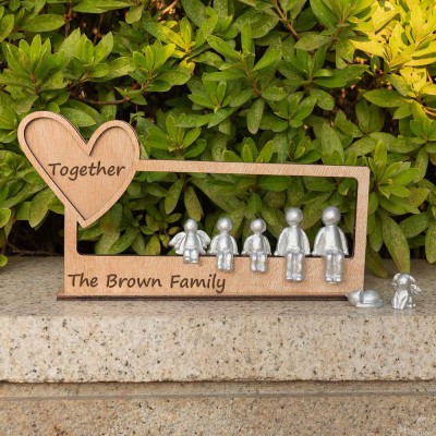 Personalised Family Together Sculpture Figurines Family Anniversary Gift For Grandma Mum Wife Her