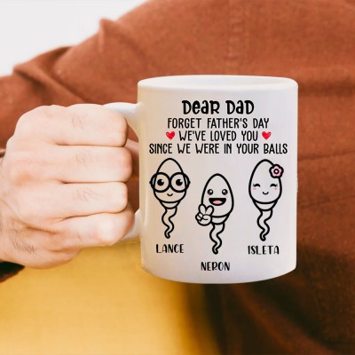Personalised We Used To Live In Your Balls Mug Dad Coffee Mug Funny Gifts For Dad From Kids Gift for Father's Day