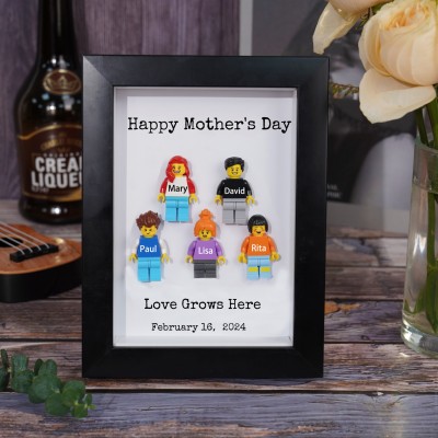 Personalised Family Tiny Figure Frame For Mother's Day Gift
