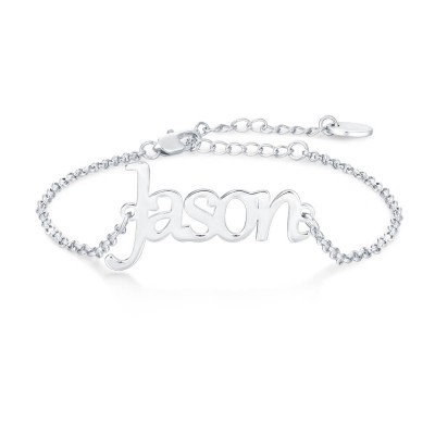 Personalised Name Bracelet in Sterling Silver