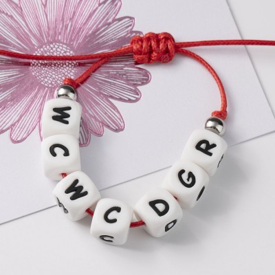 Personalised Bead Initial Bracelet 
