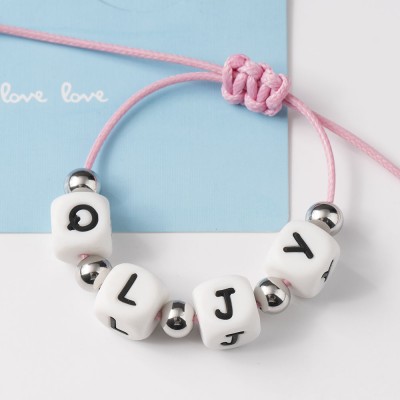 Personalised Bead Initial Bracelet 