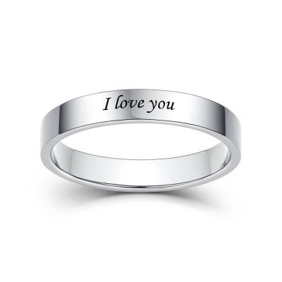 S925 Sterling Silver Memorial Handwriting Ring Eternity Unisex Ring Personalised Handwriting Gift