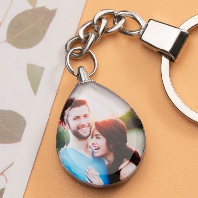 Customise Photo Crystal Keychain Heart Shaped Gift for Any Occasions  