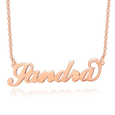 18K Rose Gold Plating Personalised "Carrie" Name Necklace