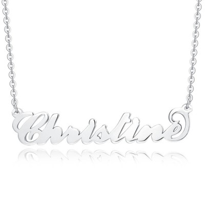 S925 Sterling Silver Personalised "Carrie" Name Necklace