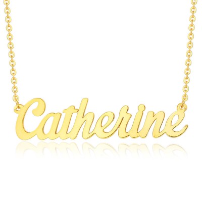 Personalised 18K Gold Classic Name Necklace for Her