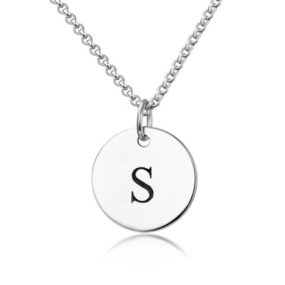 Personalised Initial Engraved Hang Tag Necklace