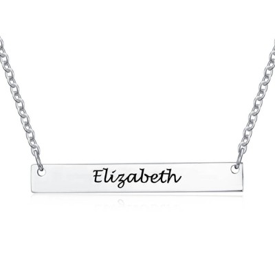 Personalised Fingerprint Bar Necklace