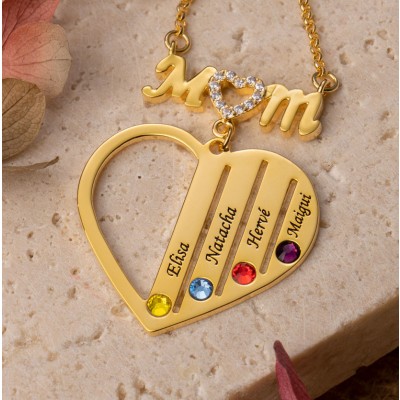 Personalised Name Mum Pendant Necklace Christmas Mother's Day Gift for Mum Grandma Wife