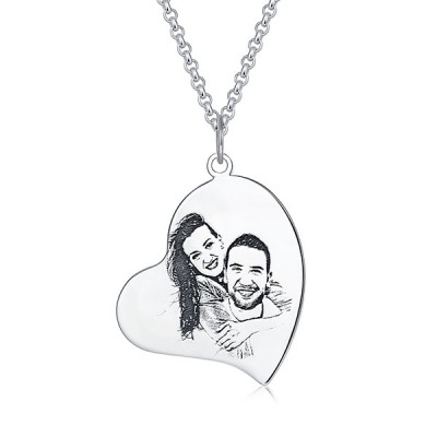 Personalised Photo-engraved Necklace