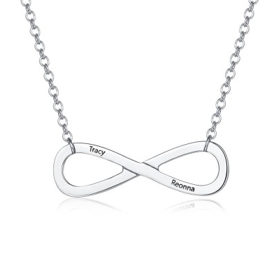 Engraved Infinity Symbol Necklace