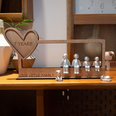 7 Years Our Little Family Personalised Sculpture Figurines 7th Anniversary Christmas Gift for Wife