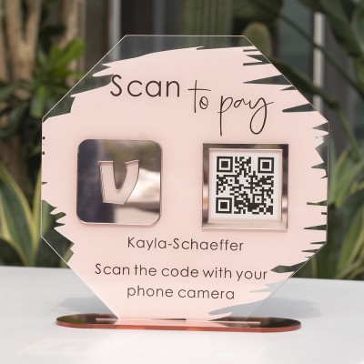 Personalised Octagon Venmo Payment QR Code Sign