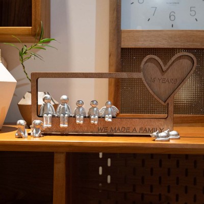 15 Years We Made A Family Gift Personalised Sculpture Figurines 15th Anniversary Christmas Gift 