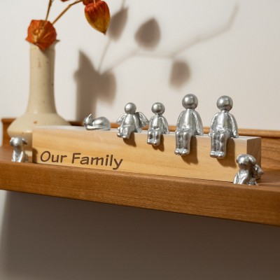 Personalised Our Family Sculpture Figurines Wedding Anniversary Gift for Wife Grandma Mum Her