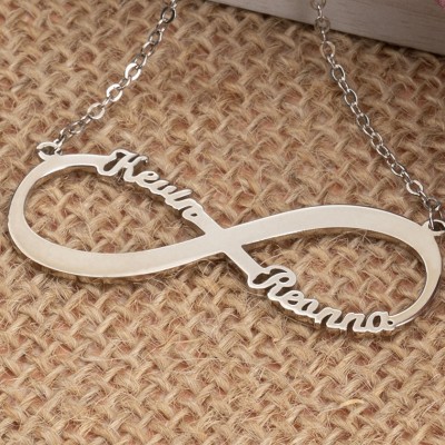 Personalised Infinity Name Necklace with 2 Names