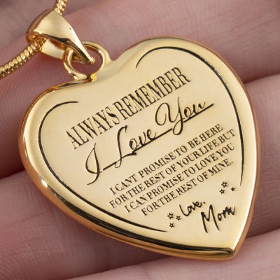 Always Remember (Love Mum) Heart Necklace