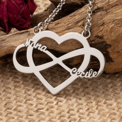 Personalised Infinity Heart Name Necklace Birthday Anniversary Gift Ideas For Wife Girlfriend Mum Her