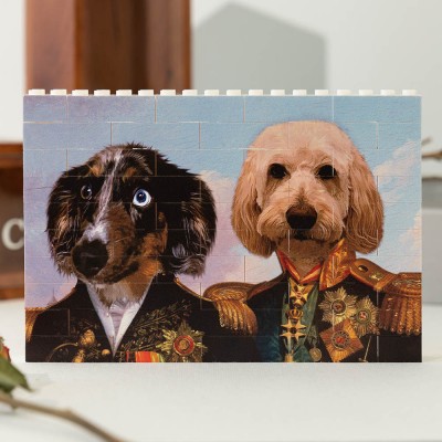 Personalised Building Brick Rectangle Shape Photo Building Block Pet Lover Gift Valentine's Day Gift for Her