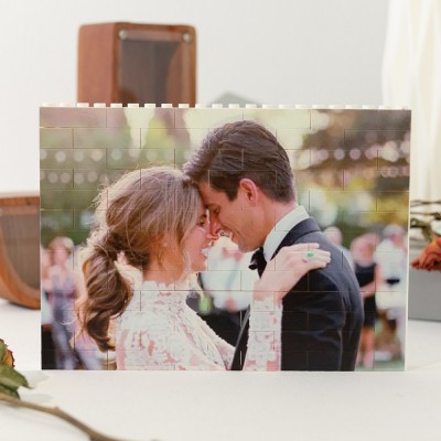 Personalised Building Brick Rectangle Shape Photo Building Block for Him Valentine's Day Gift for Boyfriend Anniversary Gift for Wife