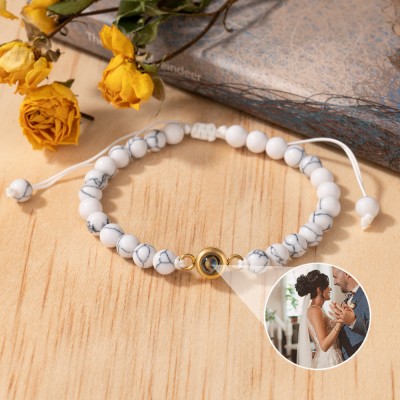 Personalised Projection Photo Bracelet with Picture Inside Wedding Anniversary Gifts Christmas Gifts
