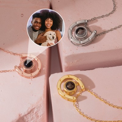Personalised Horse Lover Gift Projection Necklace for Wife Valentine's Day Gift for Girlfriend