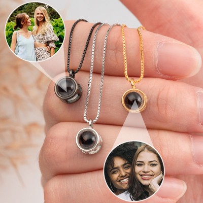 Personalised Photo Projection Bead Necklace With Picture Inside Unique Keepsake Gift For Girlfriend Birthday Gift For Best Friend Graduation Gift For Student