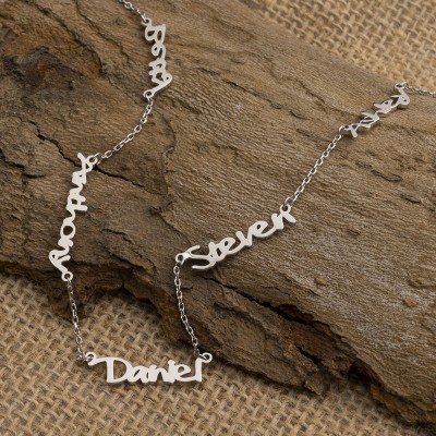 Personalised Mutiple Name Necklace Gift For Mum Grandma Wife Her