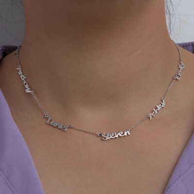 Personalised 1-6 Names Necklace for Her