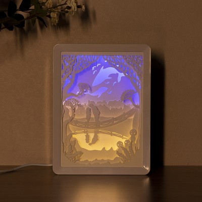 Personalised Paper-Cut Night Light with Remote Control, Valentine's Day Gift