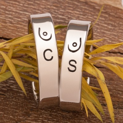 Personalised Initial Couples Ring Set