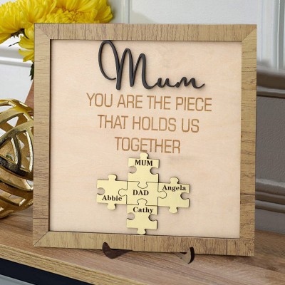 Custom Wooden Puzzle Pieces Name Sign Love Gift Ideas for Mum Keepsake Gifts