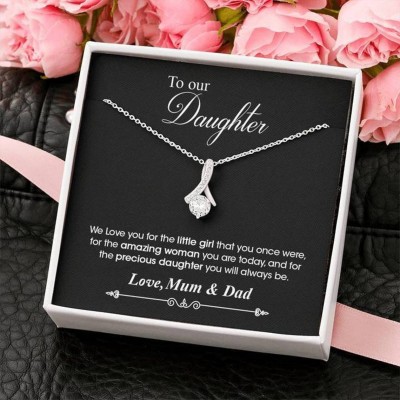 Silver Pendant Necklace For Mum And Dad