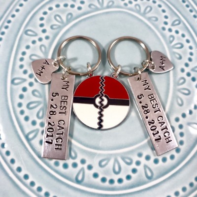 Personalised Couples Anime Keychain Set Valentine's Day Gift