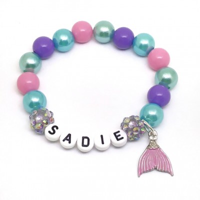 Personalised Mermaid Name Bracelet 