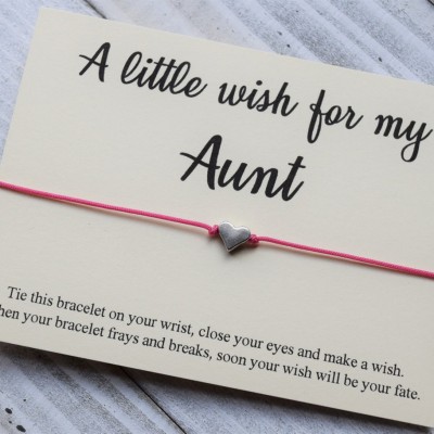 Personalised Aunt Wish Bracelet